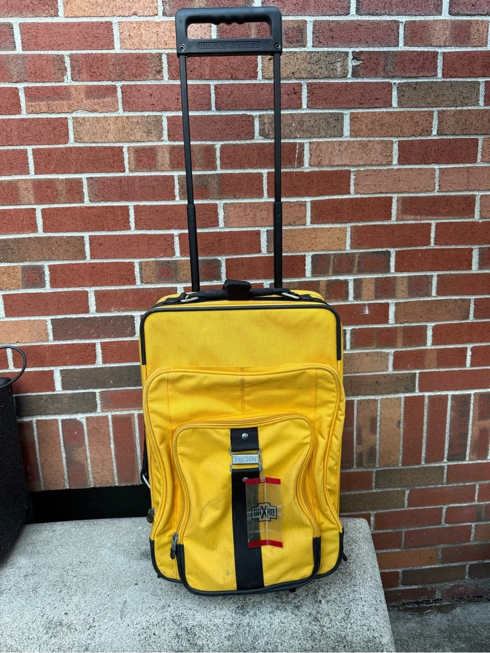 Briggs & Riley Half Moon Bay Yellow Rolling Carry On Suitcase Garment Bag